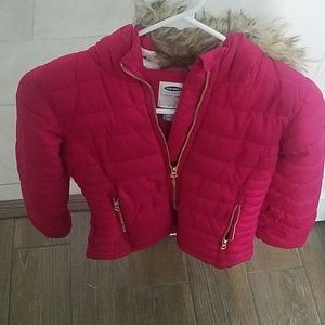 Pink old navy girls winter jacket